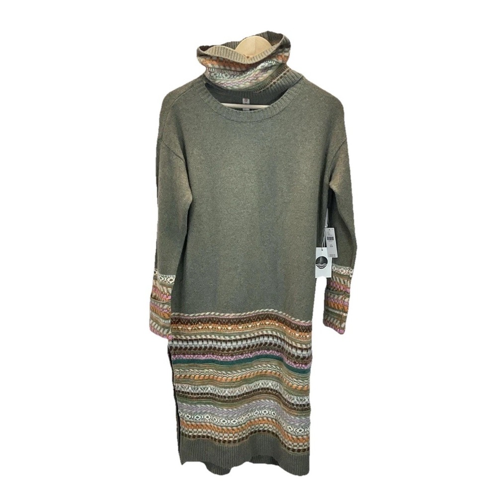 NEW Daily Practice Anthropologie Isle Sweater Dress Detachable Turtleneck XXS‎